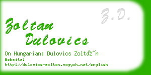 zoltan dulovics business card